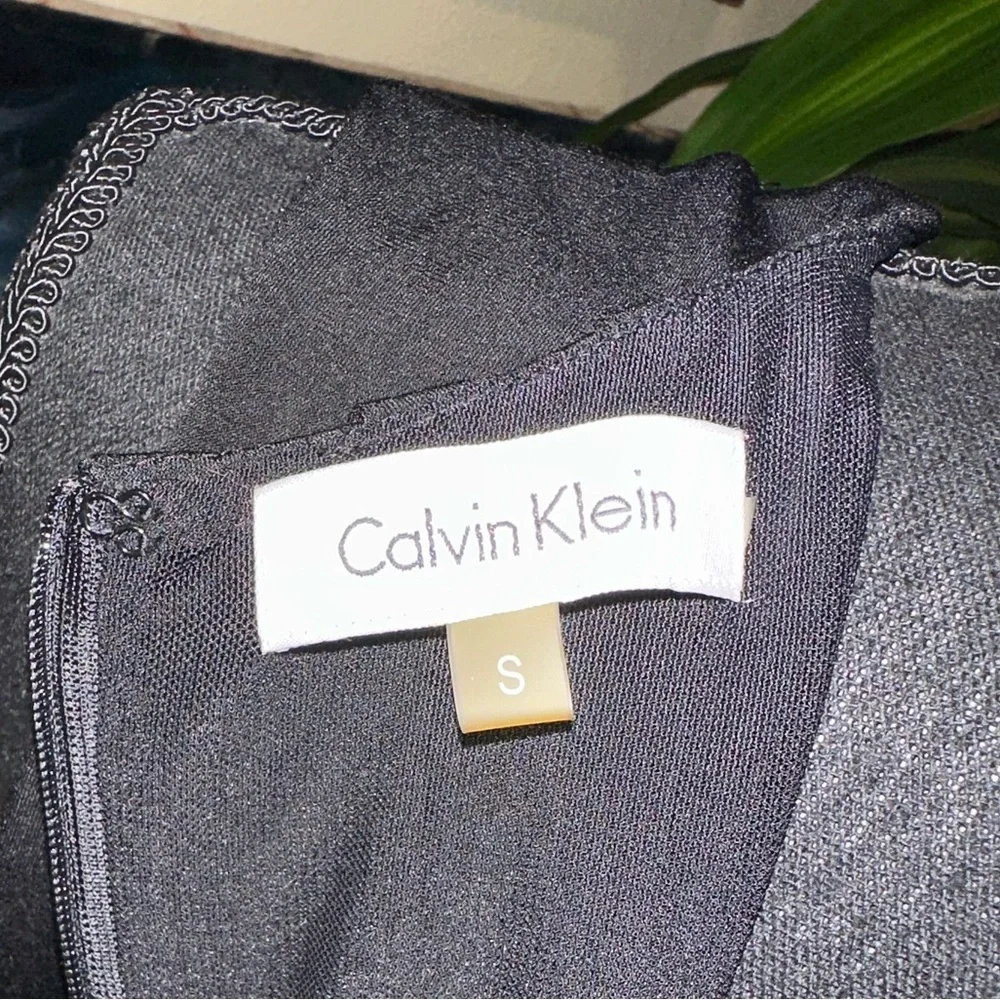 Calvin Klein Minimalist Glam Studded Pleated Shift Dress - Picture 8 of 11